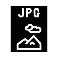 jpg file format document glyph icon vector illustration