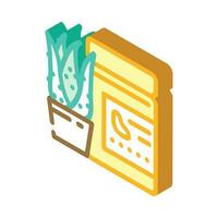 medicine aloe vera isometric icon vector illustration