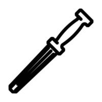 cuchillo sacapuntas línea icono vector ilustración