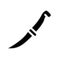 cuchillo Carnicero glifo icono vector ilustración