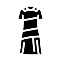 mujer vestir bádminton glifo icono vector ilustración