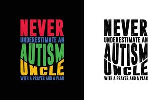 autismo citar t camisa diseño, tipografía vector
