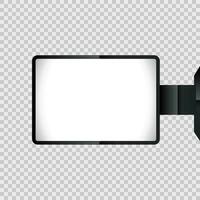 al aire libre ligero caja Bosquejo para en transparencia fondo, un blanco vector ligero caja publicidad cartelera para marca Anuncio