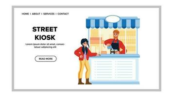 street kiosk vector