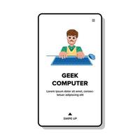 geek computer vector