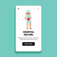 hospital kid girl vector