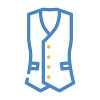 waistcoat outerwear male color icon vector illustration