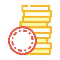 stack money gold color icon vector illustration