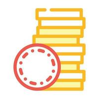 stack money gold color icon vector illustration