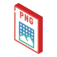 png file format document isometric icon vector illustration