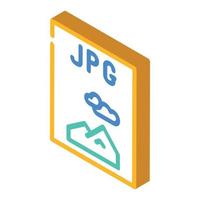 jpg file format document isometric icon vector illustration