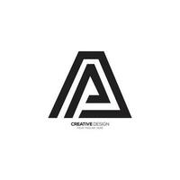 Modern letter A P line art creative monogram logo vector