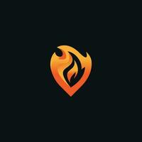 fuego 3d logo vector lata editable y redimensionar