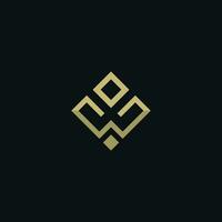 Logo W Abstract can editable and resize vector
