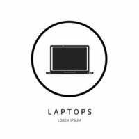 laptops icono ilustración firmar para logo. valores vector. vector