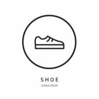 Shoe icon illustration sign for logo. Stock vector. vector