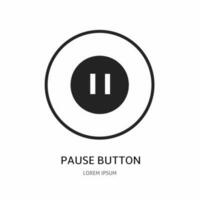 pausa botón icono ilustración firmar para logo. valores vector. vector