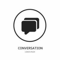 Conversation icon illustration sign for logo. Stock vector. vector