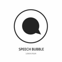 Speech bubble icon illustration sign for logo. Stock vector. vector