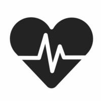 Heartbeat icon. Heartbeat icon illustration on white background. Stock vector illustration.