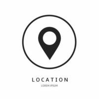 Location icon illustration sign for logo. Stock vector. vector