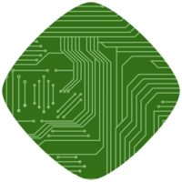 gedrukt stroomkring bord pcb eenvoudig vorm png