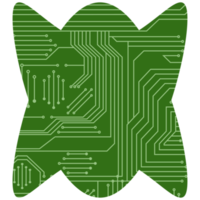 gedrukt stroomkring bord pcb eenvoudig vorm png