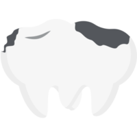 Duplo dente quebrado cavidade rachado dentes png