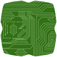 gedrukt stroomkring bord pcb eenvoudig vorm png