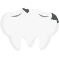 Duplo dente quebrado cavidade rachado dentes png