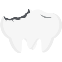 Duplo dente quebrado cavidade rachado dentes png