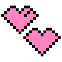 esthétique 8 bit cœur l'amour logo symbole png