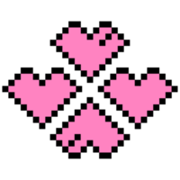 esthétique 8 bit cœur l'amour logo symbole png