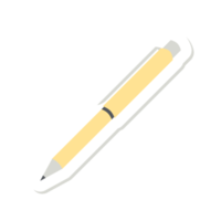 Sticker Yellow Pen Stationary Collection Tools png