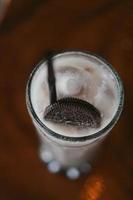 oreo vanilla milkshake sweet drink photo