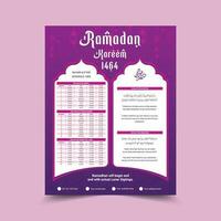 Ramadán calendario iftar calendario modelo vector