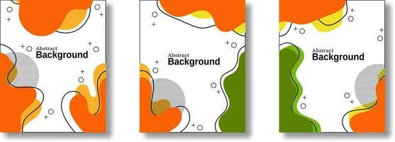 Set of abstract backgrounds in a geometric design vector