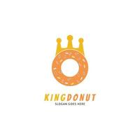 King Donuts Icon Vector Logo Template Illustration Design