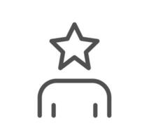 Core values related icon outline and linear vector. vector