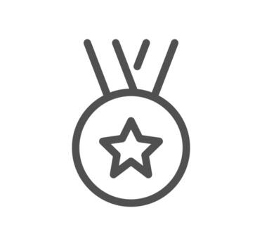 Core values related icon outline and linear vector. vector