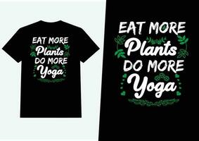 comer más plantas hacer más yoga vector