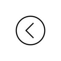 Arrow Left Isolated Line Icon. Editable stroke. Vector image that can be used in apps, adverts, shops, stores, banners