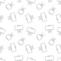 Vector seamless pattern of easel is made of various element