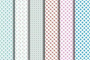 Collection of vector seamless patterns of various geometrical elements for websites, wallpapers, clothes, wrapping, printing
