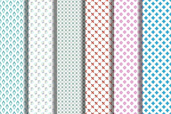Collection of vector seamless patterns of various geometrical elements for websites, wallpapers, clothes, wrapping, printing