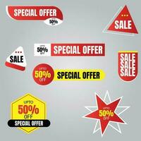 Latest sale stickers and Offer tags colorful collection Design vector