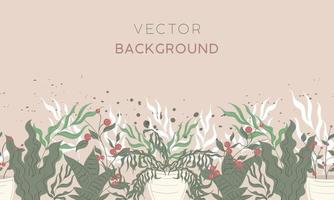 de colores antecedentes con diferente plantas y hojas vector