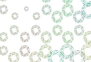 Light multicolor, rainbow vector pattern with spheres.