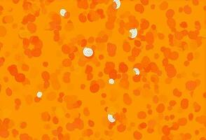 Light Orange vector background with bubble shapes.