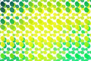 Light Green, Yellow vector background with lava shapes.